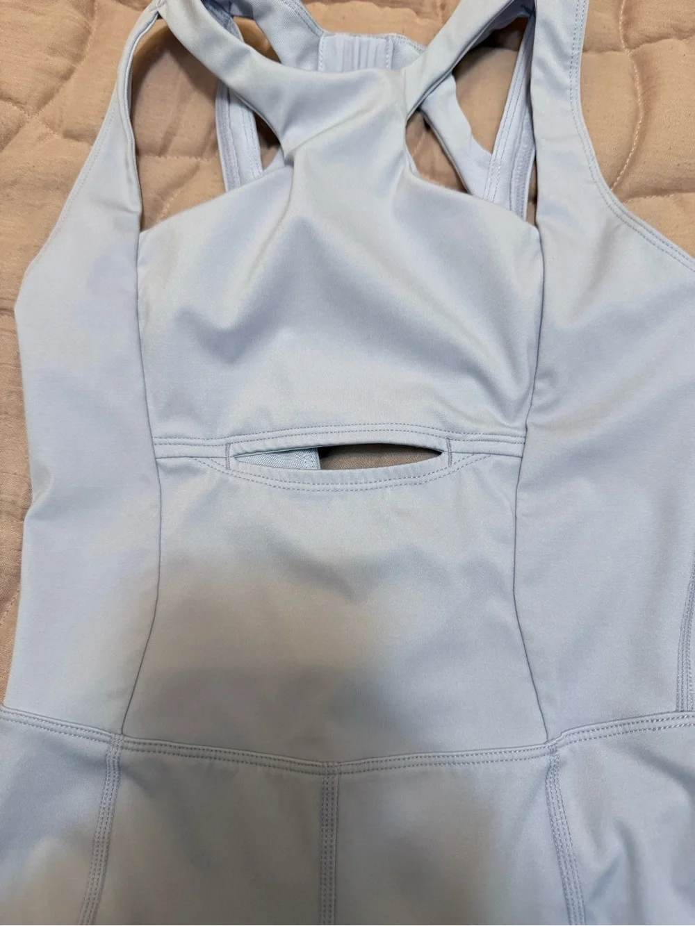 Free People Lavender Cutout High-Neck Jumpsuit